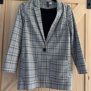 H&M blazer plaid